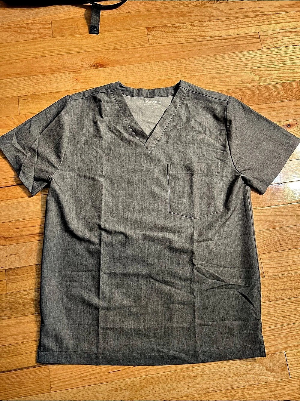 mandala Men 'Small Gray Scrub Top & Pants Set Size Small